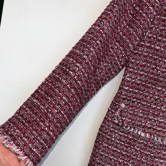 Karl Lagerfeld Maroon Textured Blazer - Picture 5 of 15